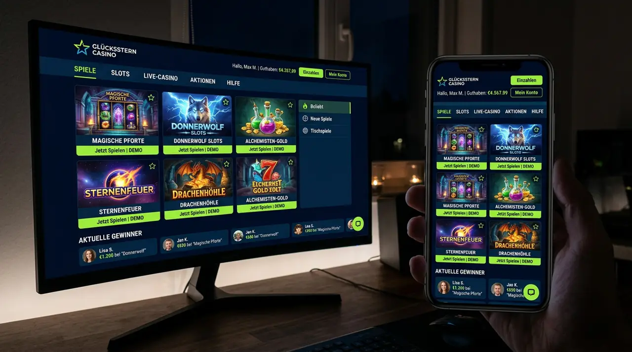 Mobile Nutzung unserer Casinoseite · AstroMania